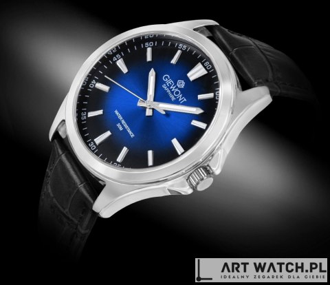 Zegarek Męski Giewont Elegance Sapphire Czarno Niebieski GW5160-A6