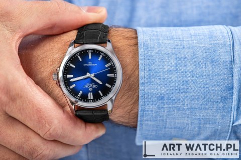 Zegarek Męski Giewont Elegance Sapphire Czarno Niebieski GW5160-A6