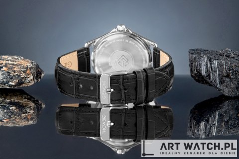 Zegarek Męski Giewont Elegance Sapphire Czarno Niebieski GW5160-A6