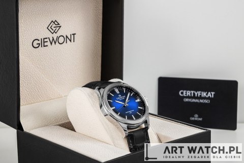 Zegarek Męski Giewont Elegance Sapphire Czarno Niebieski GW5160-A6