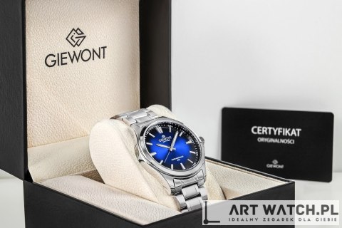 Zegarek Męski Giewont Elegance Sapphire Srebrno Niebieski GW5160-B3