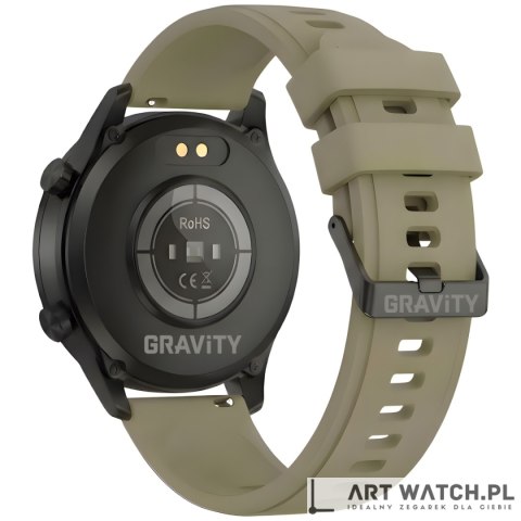 Smartwatch Gravity Czarny 2 Paski GT10-2