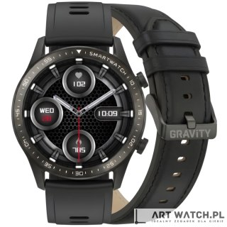 Smartwatch Gravity Czarny 2 Paski GT10-3