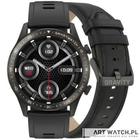 Smartwatch Gravity Czarny 2 Paski GT10-3