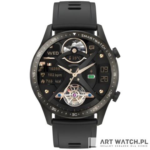 Smartwatch Gravity Czarny 2 Paski GT10-3