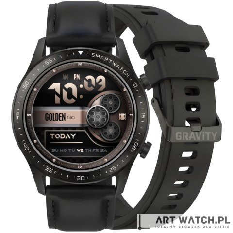 Smartwatch Gravity Czarny 2 Paski GT10-3