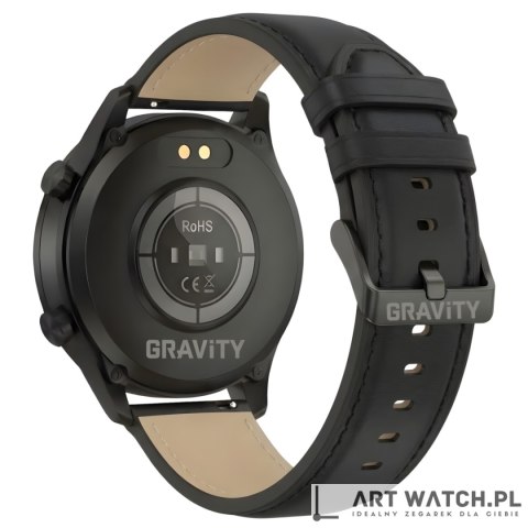 Smartwatch Gravity Czarny 2 Paski GT10-3