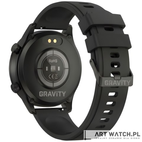 Smartwatch Gravity Czarny 2 Paski GT10-3
