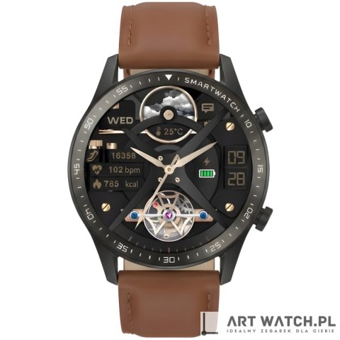 Smartwatch Gravity Czarny 2 Paski GT10-4