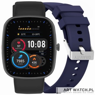 Smartwatch Gravity Czarny 2 Paski GT18-9