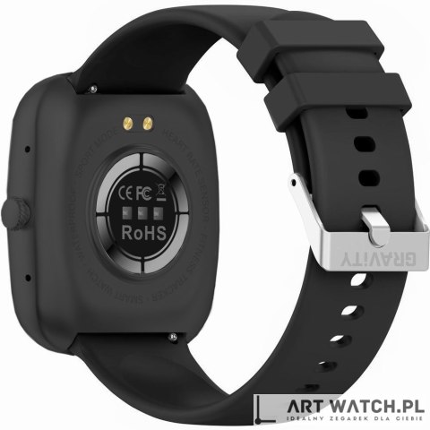 Smartwatch Gravity Czarny 2 Paski GT18-9