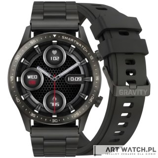 Smartwatch Gravity Czarny Bransoleta i Pasek GT10-1