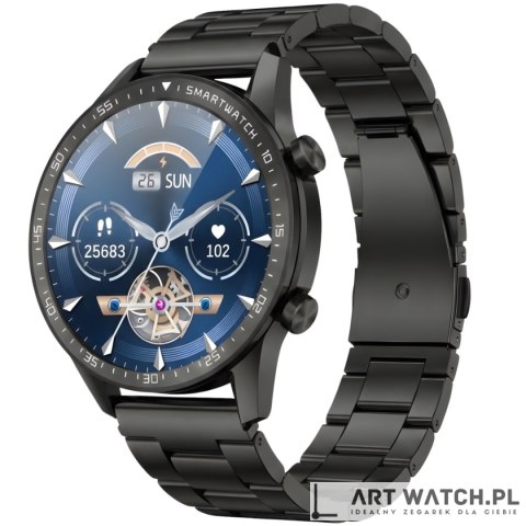 Smartwatch Gravity Czarny Bransoleta i Pasek GT10-1