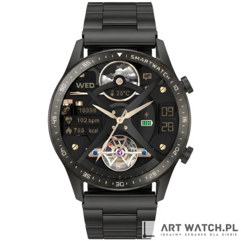 Smartwatch Gravity Czarny Bransoleta i Pasek GT10-1