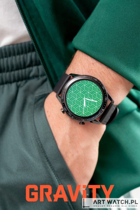 Smartwatch Gravity Czarny Bransoleta i Pasek GT10-1