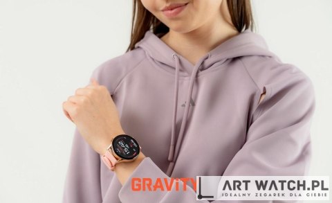 Smartwatch Gravity Różowe Złoto Pasek + Bransoleta GT11-5