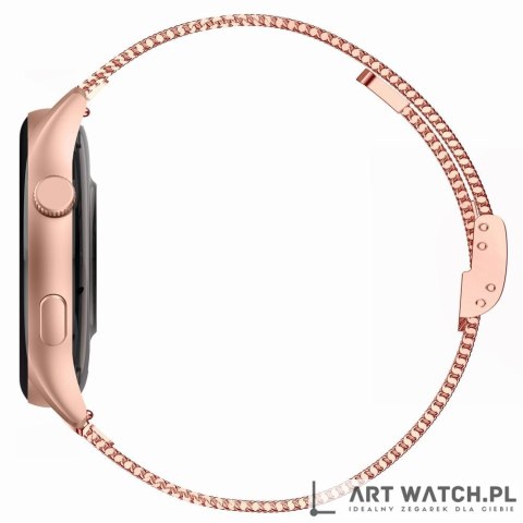 Smartwatch Gravity Różowe Złoto Pasek + Bransoleta GT11-5