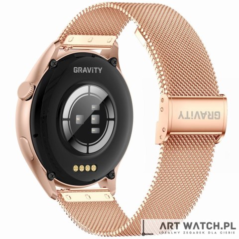 Smartwatch Gravity Różowe Złoto Pasek + Bransoleta GT11-5