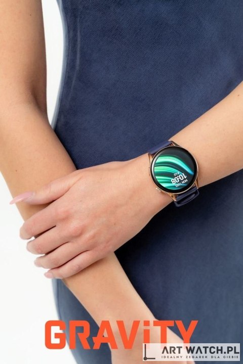 Smartwatch Gravity Różowe Złoto Pasek + Bransoleta GT11-6