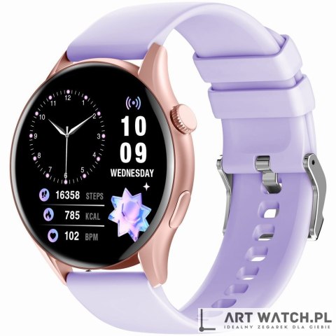Smartwatch Gravity Różowe Złoto Pasek + Bransoleta GT11-7