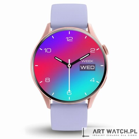 Smartwatch Gravity Różowe Złoto Pasek + Bransoleta GT11-7