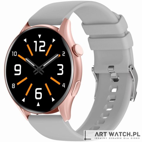 Smartwatch Gravity Różowe Złoto Pasek + Bransoleta GT11-8