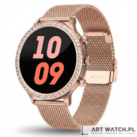 Smartwatch Gravity Różowe Złoto Pasek i Bransoleta GT5-7