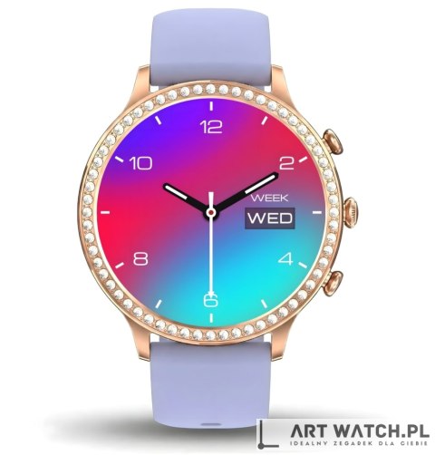 Smartwatch Gravity Różowe Złoto Pasek i Bransoleta GT5-7