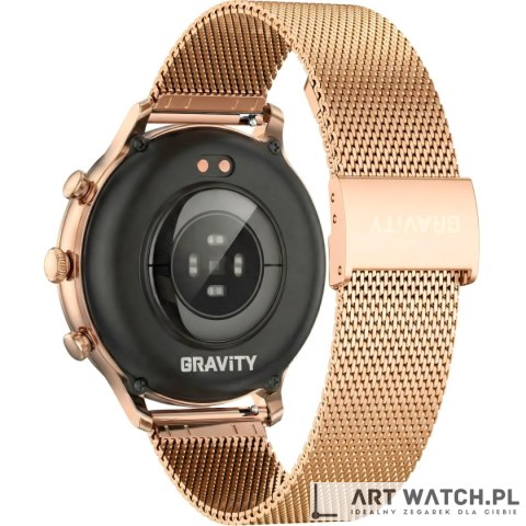 Smartwatch Gravity Różowe Złoto Pasek i Bransoleta GT5-8