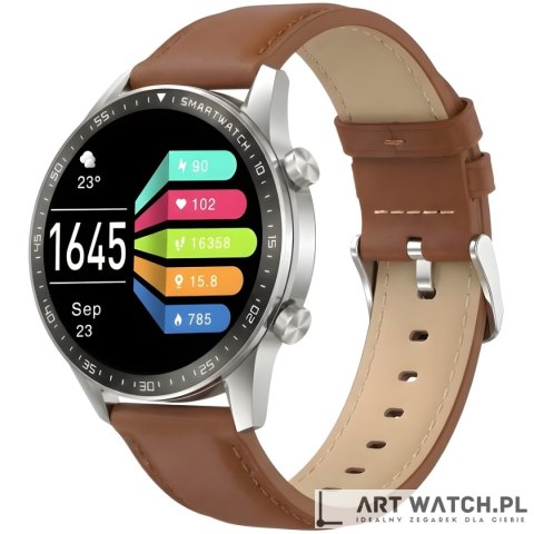 Smartwatch Gravity Srebrny 2 Paski GT10-8