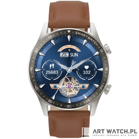 Smartwatch Gravity Srebrny 2 Paski GT10-8