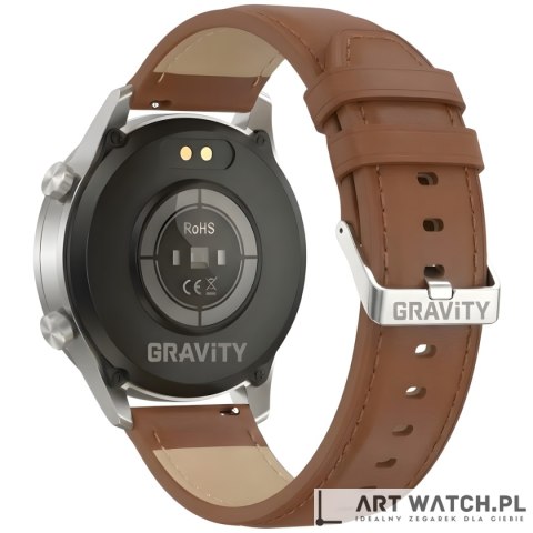 Smartwatch Gravity Srebrny 2 Paski GT10-8