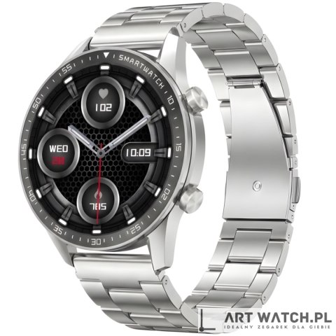 Smartwatch Gravity Srebrny Bransoleta + Pasek GT10-6