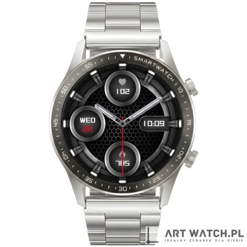 Smartwatch Gravity Srebrny Bransoleta + Pasek GT10-6