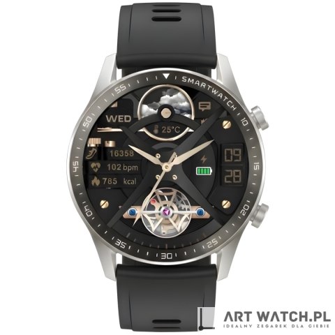 Smartwatch Gravity Srebrny Bransoleta + Pasek GT10-6