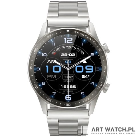 Smartwatch Gravity Srebrny Bransoleta + Pasek GT10-6