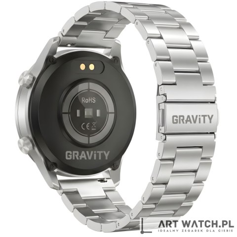 Smartwatch Gravity Srebrny Bransoleta + Pasek GT10-6
