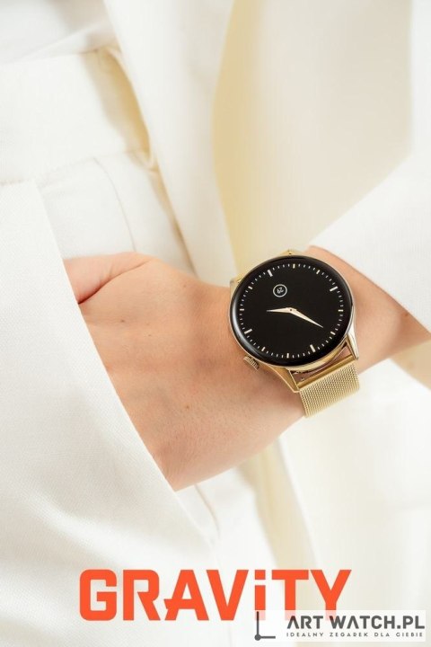 Smartwatch Gravity Złoty Pasek + Bransoleta GT11-2