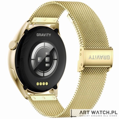 Smartwatch Gravity Złoty Pasek + Bransoleta GT11-2