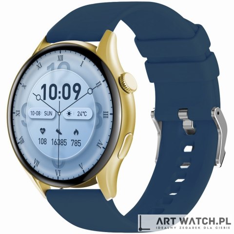 Smartwatch Gravity Złoty Pasek + Bransoleta GT11-4
