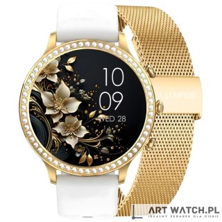 Smartwatch Gravity Złoty Pasek i Bransoleta GT5-2