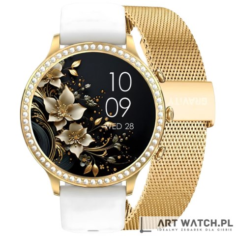 Smartwatch Gravity Złoty Pasek i Bransoleta GT5-2