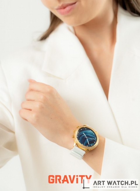 Smartwatch Gravity Złoty Pasek i Bransoleta GT5-2