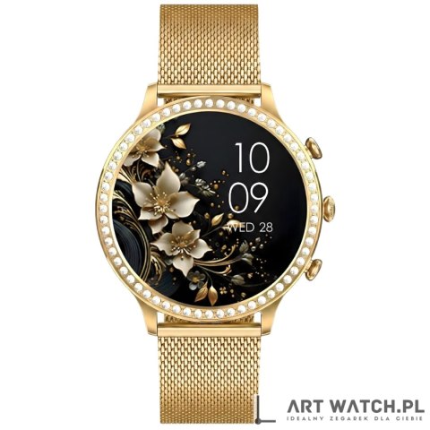 Smartwatch Gravity Złoty Pasek i Bransoleta GT5-2