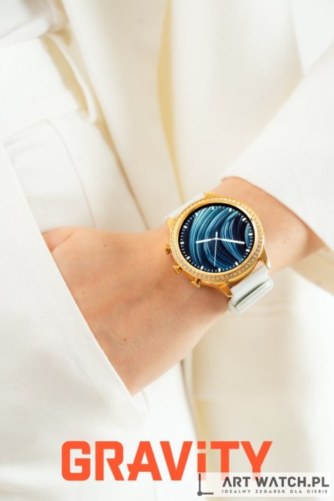 Smartwatch Gravity Złoty Pasek i Bransoleta GT5-2