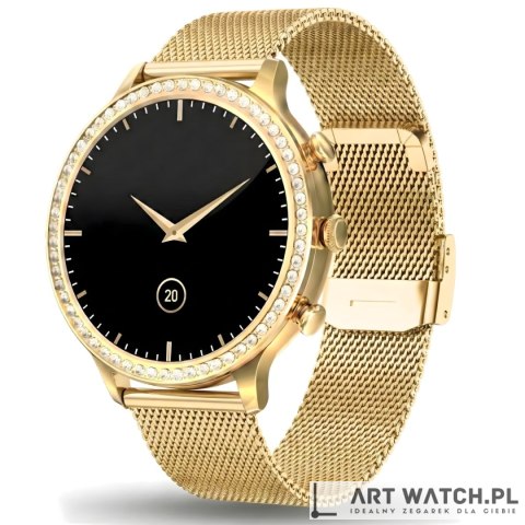 Smartwatch Gravity Złoty Pasek i Bransoleta GT5-3