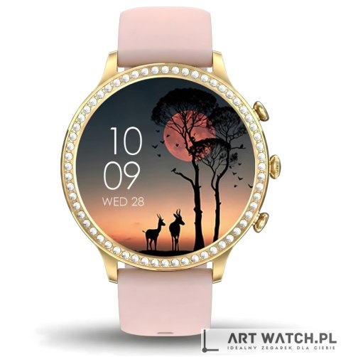 Smartwatch Gravity Złoty Pasek i Bransoleta GT5-3