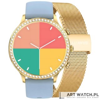 Smartwatch Gravity Złoty Pasek i Bransoleta GT5-4