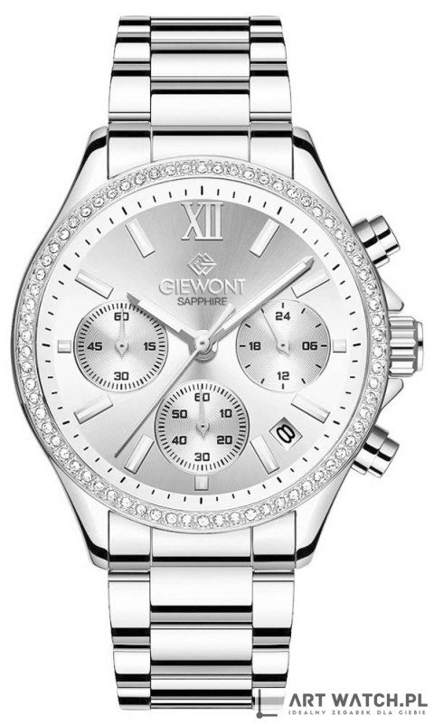 Zegarek Damski Giewont Sapphire Srebrny GW3670-B1
