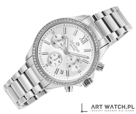 Zegarek Damski Giewont Sapphire Srebrny GW3670-B1